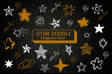 Star Doodle by Ketsarin — Dingbats Font — thumbnail 1