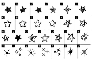 Star Doodle by Fox7 — Dingbats Font — thumbnail 2