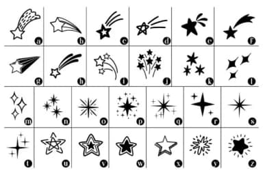 Star Doodle by Fox7 — Dingbats Font — thumbnail 3