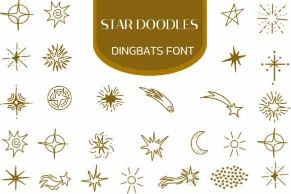 Star Doodles by Heartcraft Atelier — Dingbats Font