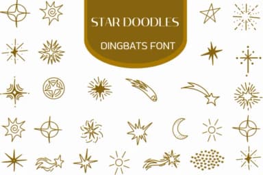 Star Doodles by Heartcraft Atelier — Dingbats Font — thumbnail 1
