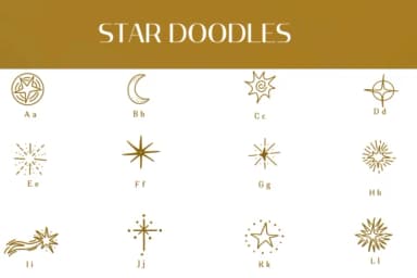 Star Doodles by Heartcraft Atelier — Dingbats Font — thumbnail 2