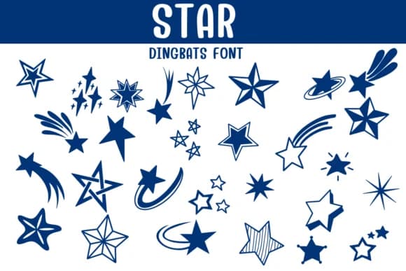 Star Font by Sontaya — Dingbats Font