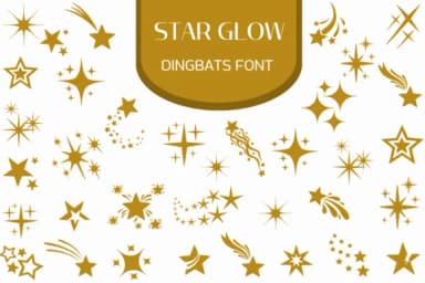 Star Glow by Heartcraft Atelier — Dingbats Font — thumbnail 1