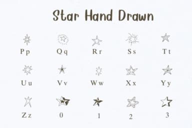 Star Hand Drawn by Nongyao — Dingbats Font — thumbnail 3