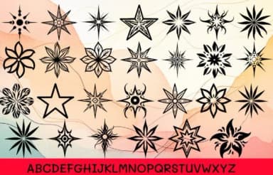 Star Hawaiian Tribal by MOMAT THIRTYONE — Dingbats Font — thumbnail 2