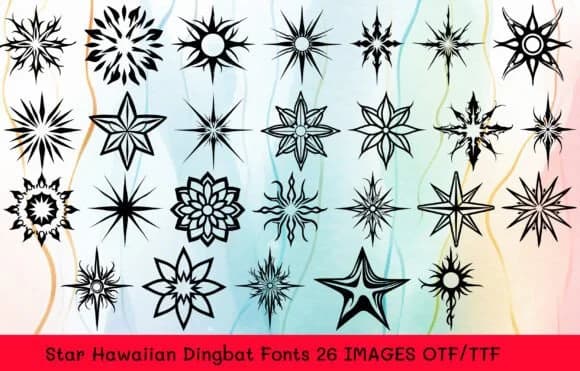 Star Hawaiian by MOMAT THIRTYONE — Dingbats Font