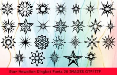 Star Hawaiian by MOMAT THIRTYONE — Dingbats Font — thumbnail 1