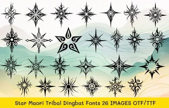 Star Maori Tribal by MOMAT THIRTYONE — Dingbats Font