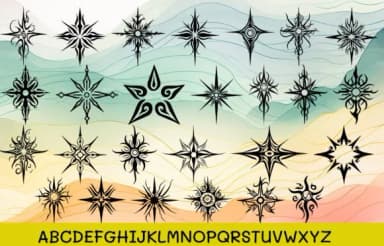 Star Maori Tribal by MOMAT THIRTYONE — Dingbats Font — thumbnail 2
