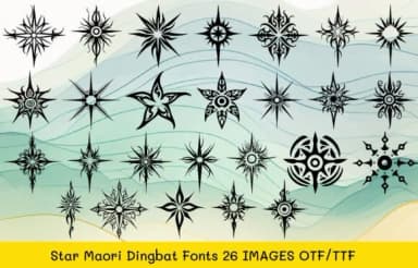 Star Maori by MOMAT THIRTYONE — Dingbats Font — thumbnail 1