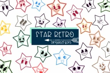 Star Retro by Sirinart — Dingbats Font — thumbnail 1