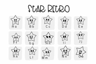 Star Retro by Sirinart — Dingbats Font — thumbnail 2