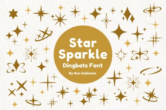Star Sparkle by Nun Sukhwan — Dingbats Font — preview 1