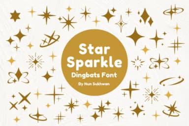 Star Sparkle by Nun Sukhwan — Dingbats Font — thumbnail 1