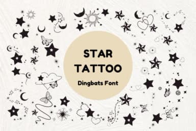 Star Tattoo by Nun Sukhwan — Dingbats Font — thumbnail 1