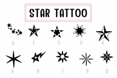 Star Tattoo by PraewDesigns — Dingbats Font — thumbnail 4