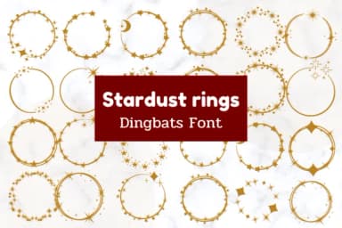 Stardust Rings by Nun Sukhwan — Dingbats Font — thumbnail 1