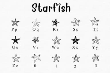 Starfish by Nongyao — Dingbats Font — thumbnail 3