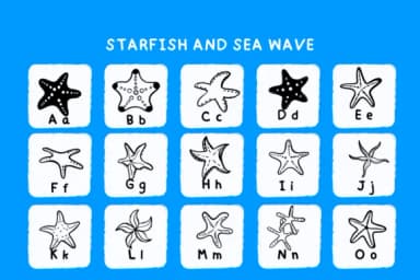 Starfish and Sea Wave by Bee piyanuch — Dingbats Font — thumbnail 6