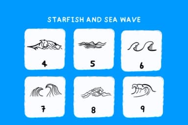 Starfish and Sea Wave by Bee piyanuch — Dingbats Font — thumbnail 8