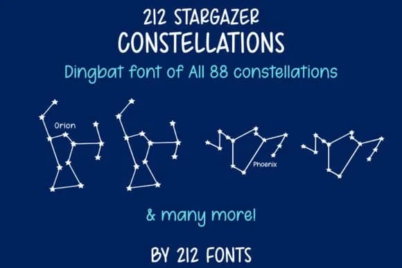 Stargazer Constellations by 212 Fonts — Dingbats Font — preview 1