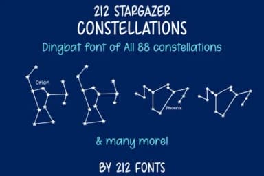 Stargazer Constellations by 212 Fonts — Dingbats Font — thumbnail 1