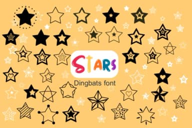 Stars by Nun Sukhwan — Dingbats Font — thumbnail 1