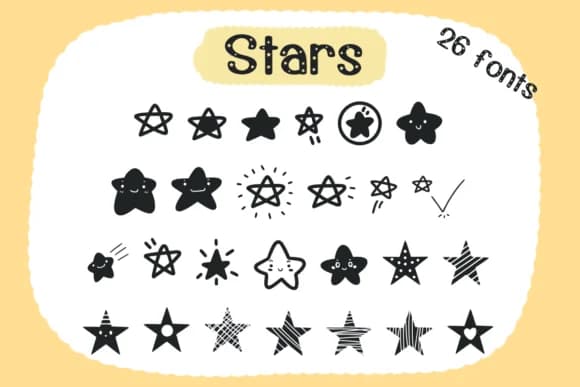 Stars by Foam-Design Store — Dingbats Font