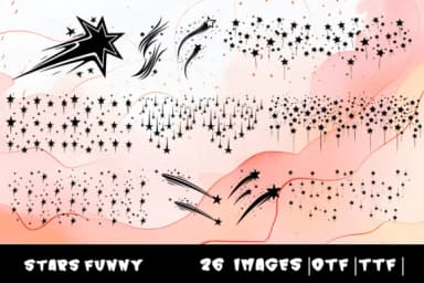 Stars Funny by MOMAT THIRTYONE — Dingbats Font — thumbnail 2