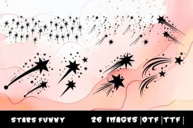 Stars Funny by MOMAT THIRTYONE — Dingbats Font — thumbnail 3