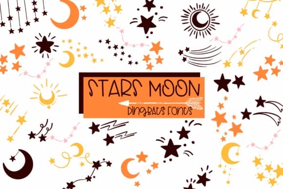 Stars Moon by Sirinart — Dingbats Font