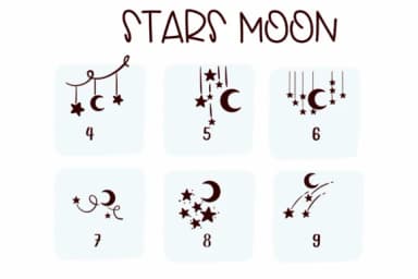 Stars Moon by Sirinart — Dingbats Font — thumbnail 4