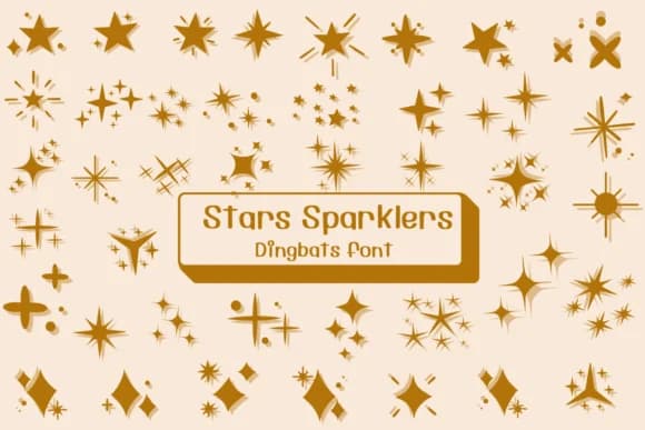 Stars Sparklers by Ketsarin — Dingbats Font