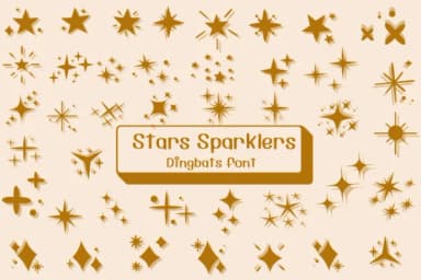 Stars Sparklers by Ketsarin — Dingbats Font — thumbnail 1