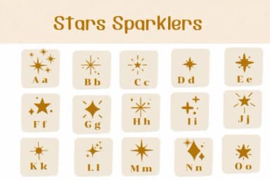 Stars Sparklers by Ketsarin — Dingbats Font — thumbnail 2
