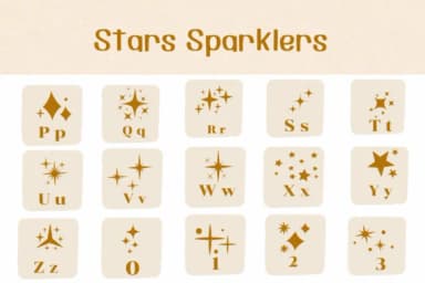 Stars Sparklers by Ketsarin — Dingbats Font — thumbnail 3