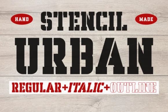 Stencil Urban by Eystore — Slab Serif Font