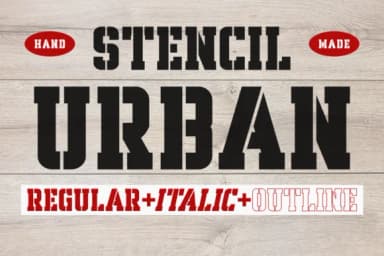 Stencil Urban by Eystore — Slab Serif Font — thumbnail 1