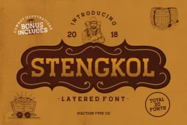Stengkol by Viaction Type.Co — Slab Serif Font — thumbnail 1