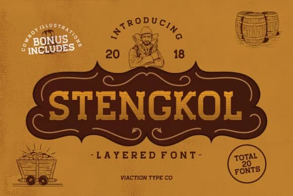 Stengkol by Viaction Type.Co — Slab Serif Font