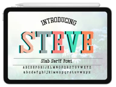 Steve by Pukka De — Slab Serif Font — thumbnail 1