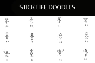 Stick Life Doodles by Heartcraft Atelier — Dingbats Font — thumbnail 2