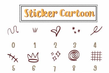 Sticker Cartoon by PraewDesigns — Dingbats Font — thumbnail 4