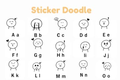 Sticker Doodle by Nun Sukhwan — Dingbats Font — thumbnail 2