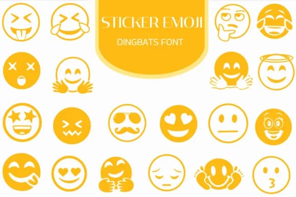 Sticker Emoji by Heartcraft Atelier — Dingbats Font
