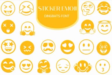 Sticker Emoji by Heartcraft Atelier — Dingbats Font — thumbnail 1