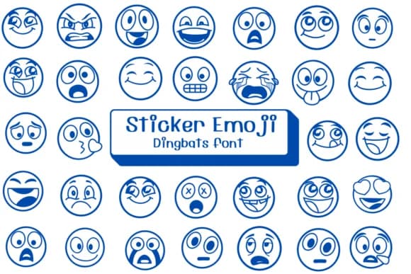 Sticker Emoji by Ketsarin — Dingbats Font