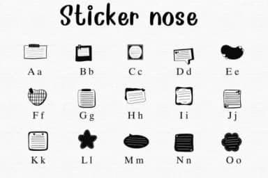 Sticker Notes by Nongyao — Dingbats Font — thumbnail 2