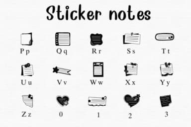 Sticker Notes by Nongyao — Dingbats Font — thumbnail 3